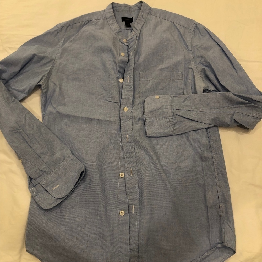 J. Crew Band-collar Button Down Shirt